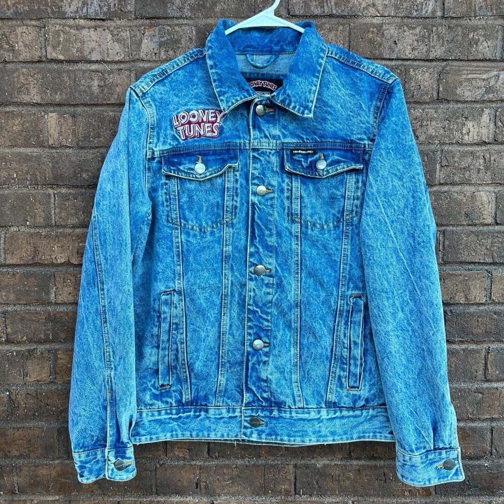 Men’s Members Only Looney Tunes Denim Jacket Sz M